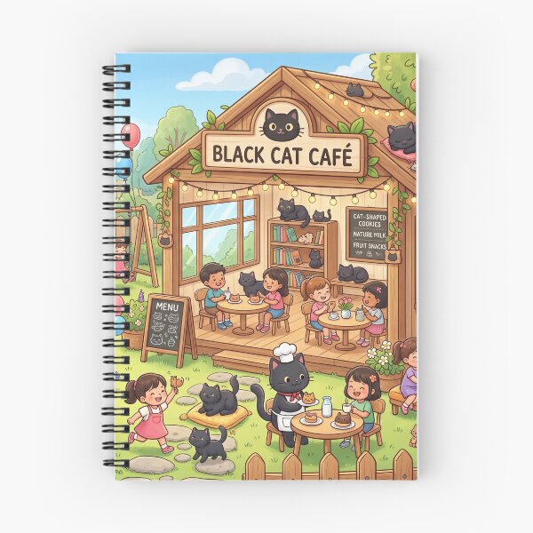 Item preview, Cute Ghost Black Cat Cafe  designed and sold by Softie Sticker Studio.