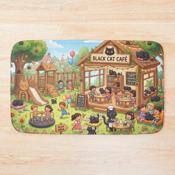 Item preview, Cute Ghost Black Cat Cafe  designed and sold by Softie Sticker Studio.