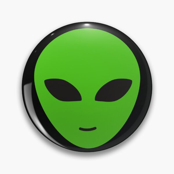 Item preview, Neon Green Alien Black Eyes Mouth Sticker Sci Fi  designed and sold by Rolographics1.