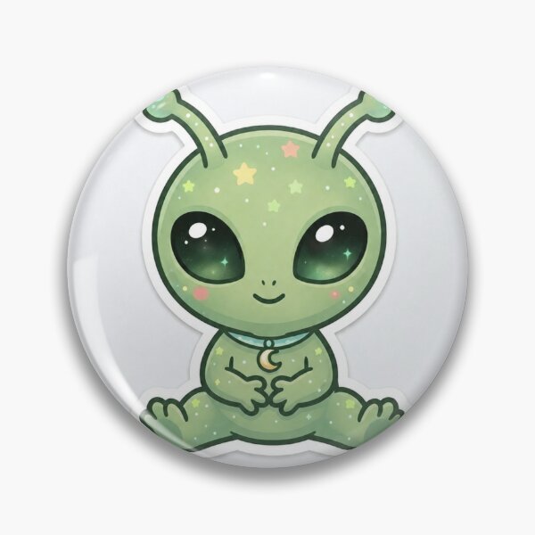 Item preview, Cute Kawaii Green Space Alien Sticker | Chibi Galaxy Extra-Terrestrial Art | Gift for Sci-Fi Lovers designed and sold by Chipkooo.