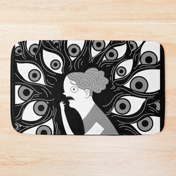 Item preview, frightened woman with paranoia seeing watching eyes designed and sold by matintheworld ( delcarmat ).