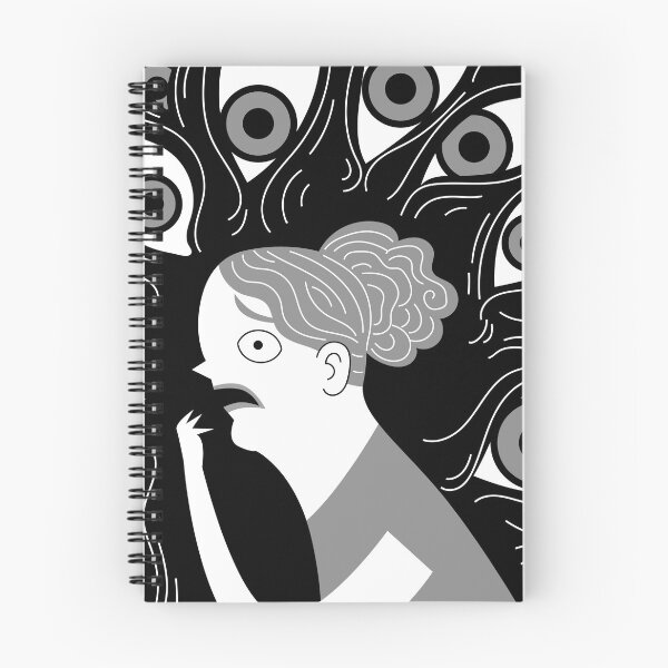 Item preview, frightened woman with paranoia seeing watching eyes designed and sold by matintheworld ( delcarmat ).