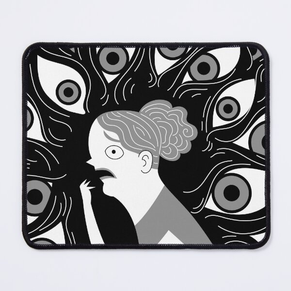 Item preview, frightened woman with paranoia seeing watching eyes designed and sold by matintheworld ( delcarmat ).