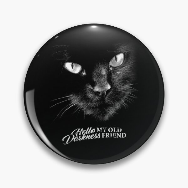 Item preview, Hello Darkness My Old Friend Cat - V1 Short Whiskers designed and sold by GritFX.