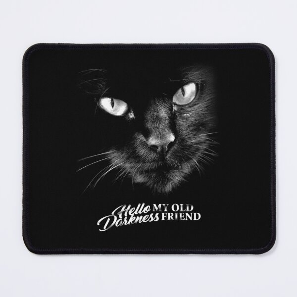 Item preview, Hello Darkness My Old Friend Cat - V1 Short Whiskers designed and sold by GritFX.