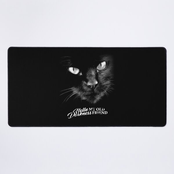 Item preview, Hello Darkness My Old Friend Cat - V1 Short Whiskers designed and sold by GritFX.