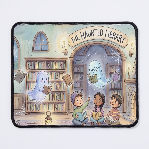 Item preview, Spooky Library Cute Ghost designed and sold by Softie Sticker Studio.
