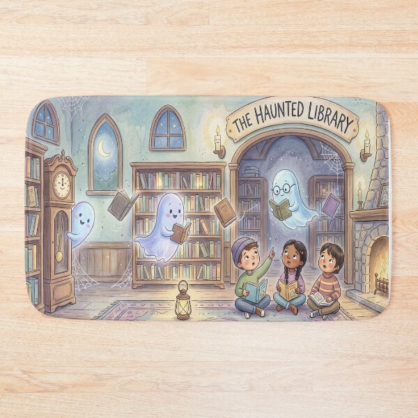 Item preview, Spooky Library Cute Ghost designed and sold by Softie Sticker Studio.
