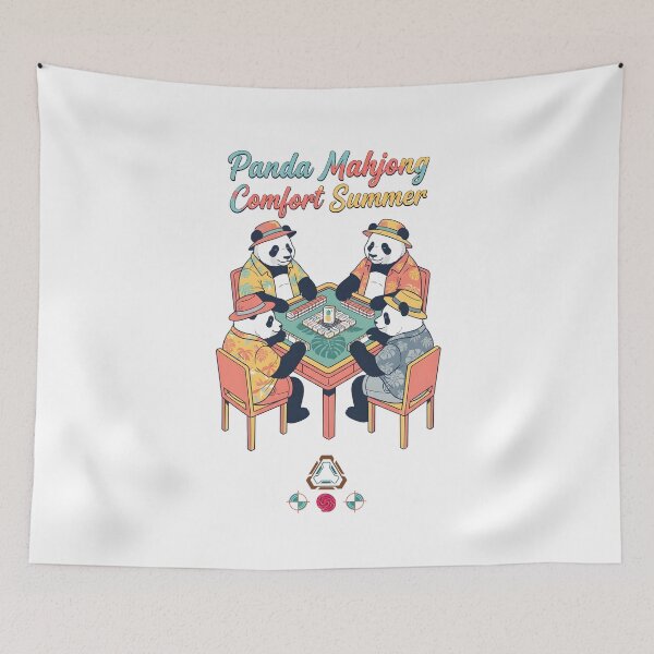 Item preview, Panda Mahjong Comfort Summer designed and sold by Whimsy Trail Co.