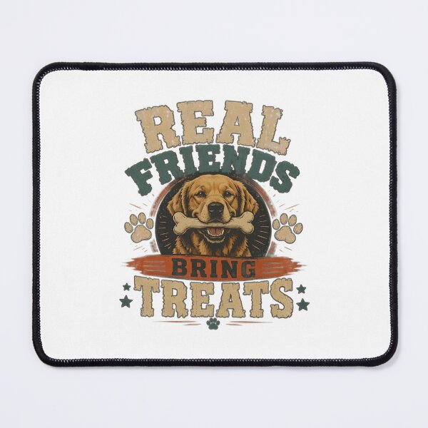 Item preview, Real Friends Bring Treats Dog Bone Retro Graphic designed and sold by SoyLamderma.