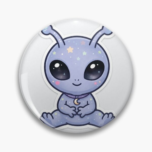 Item preview, Cute Kawaii Blue Space Alien Sticker | Chibi Galaxy Extra-Terrestrial Art | Gift for Sci-Fi Lovers designed and sold by Chipkooo.