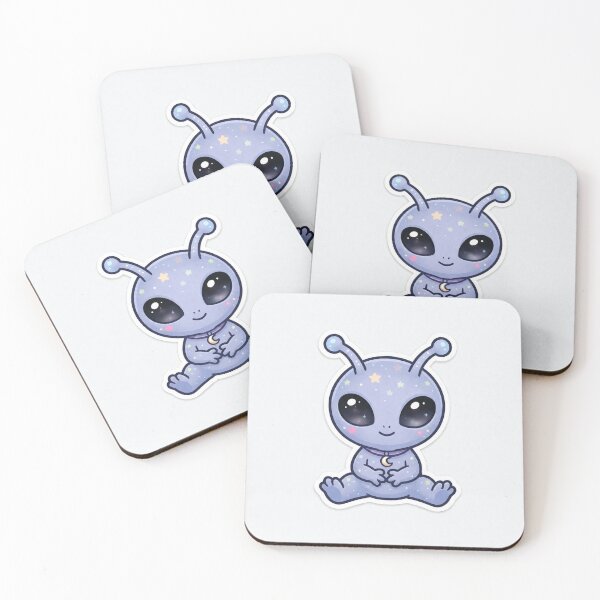 Item preview, Cute Kawaii Blue Space Alien Sticker | Chibi Galaxy Extra-Terrestrial Art | Gift for Sci-Fi Lovers designed and sold by Chipkooo.