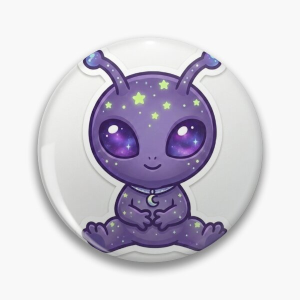 Item preview, Cute Kawaii Purple Space Alien Sticker | Chibi Galaxy Extra-Terrestrial Art | Gift for Sci-Fi Lovers designed and sold by Chipkooo.