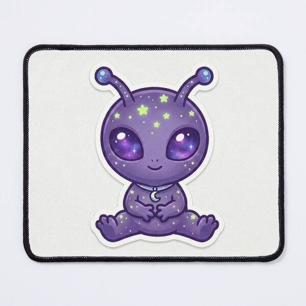 Item preview, Cute Kawaii Purple Space Alien Sticker | Chibi Galaxy Extra-Terrestrial Art | Gift for Sci-Fi Lovers designed and sold by Chipkooo.