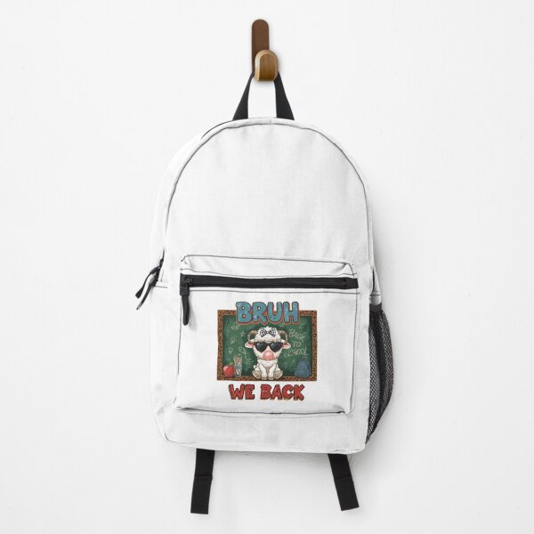 Item preview, Funny Bruh We Back Goat School Typography designed and sold by Oddifys.