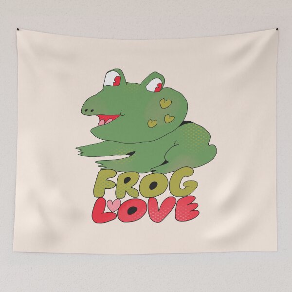 Item preview, Frog Love (Red) designed and sold by yellowflowerhut.