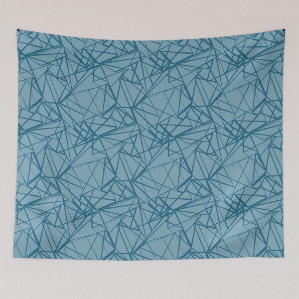 Item preview, Geometric pattern abstract retro blue designed and sold by fuzzyfox.