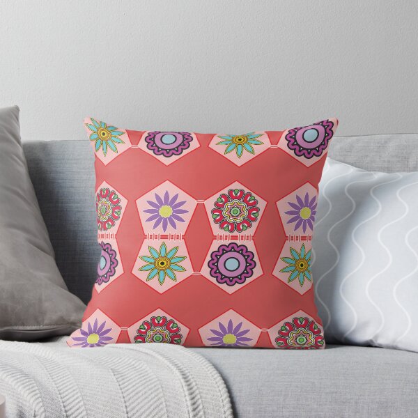 Item preview, Colorful Floral Hexagon Seamless Pattern Background  designed and sold by ChaReePat.