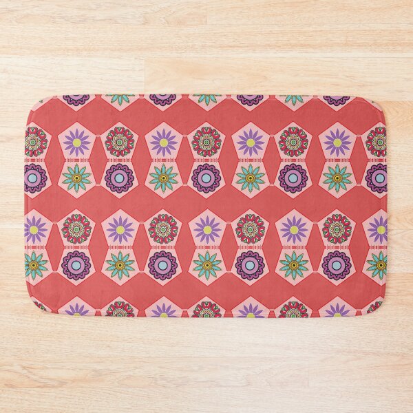 Item preview, Colorful Floral Hexagon Seamless Pattern Background  designed and sold by ChaReePat.
