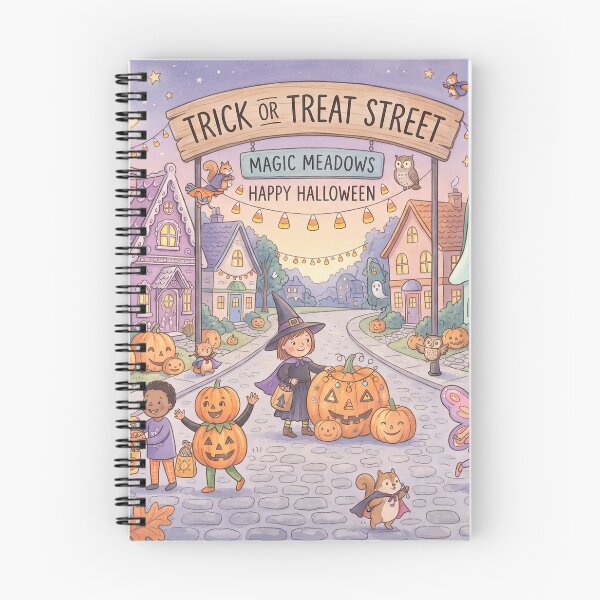 Item preview, Trick or Treat Village Street Magic Meadows Happy Halloween designed and sold by Softie Sticker Studio.