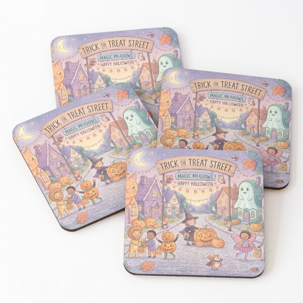 Item preview, Trick or Treat Village Street Magic Meadows Happy Halloween designed and sold by Softie Sticker Studio.