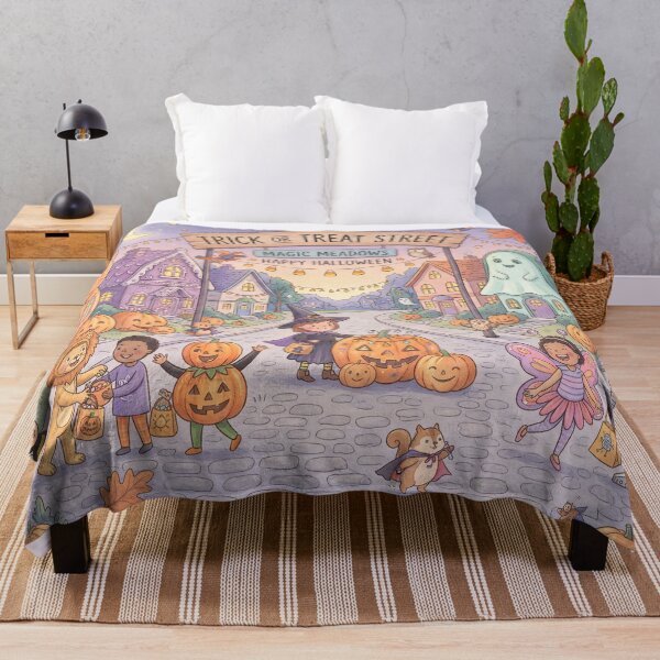 Item preview, Trick or Treat Village Street Magic Meadows Happy Halloween designed and sold by Softie Sticker Studio.