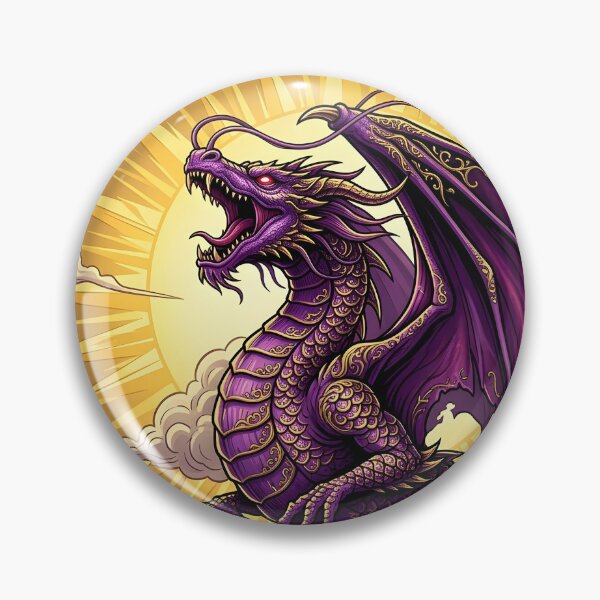 Item preview, Celestial Purple Dragon – Majestic Mythical Fantasy Dragon Art designed and sold by DragonSerpent Ink.