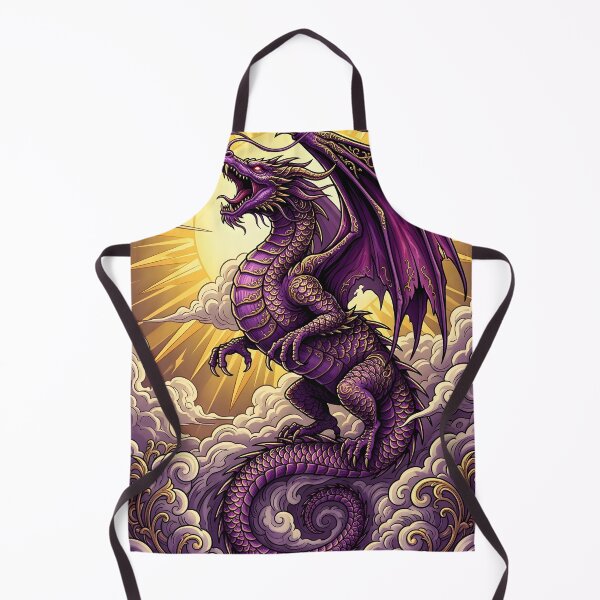 Item preview, Celestial Purple Dragon – Majestic Mythical Fantasy Dragon Art designed and sold by DragonSerpent Ink.
