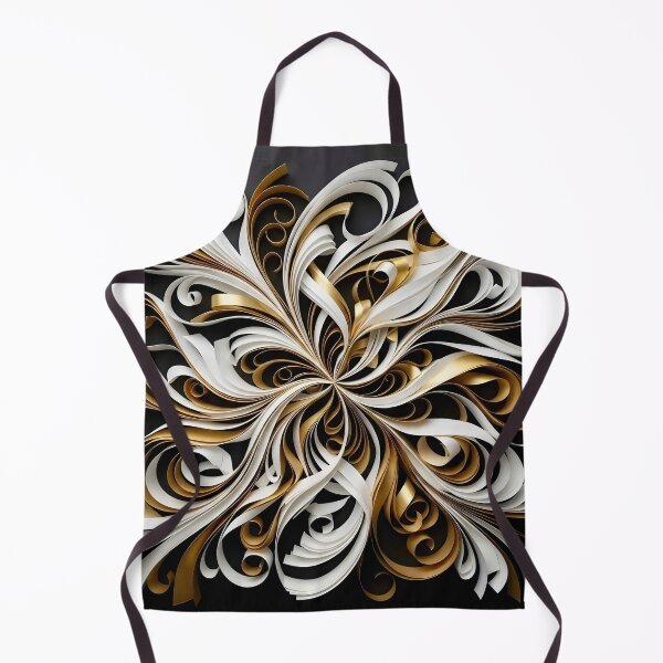 Item preview, Intricate Golden Swirls on Black designed and sold by Vicky Brago-Mitchell®.