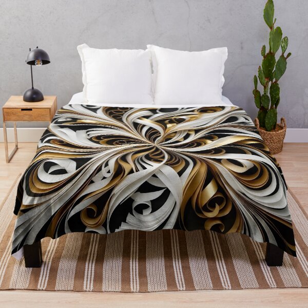 Item preview, Intricate Golden Swirls on Black designed and sold by Vicky Brago-Mitchell®.