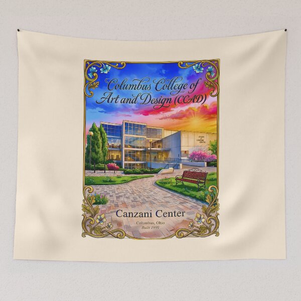 Item preview, Vintage Watercolor Academic Building Center Art designed and sold by EvergreenPark - Tee Studio.