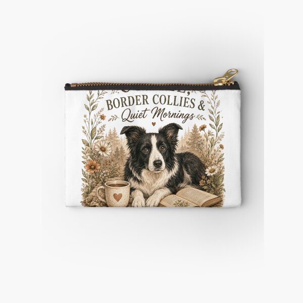 Item preview, Coffee, Border Collies & Quiet Mornings Vintage Dog Lover Design designed and sold by Hello Lola.