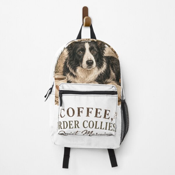 Item preview, Coffee, Border Collies & Quiet Mornings Vintage Dog Lover Design designed and sold by Hello Lola.