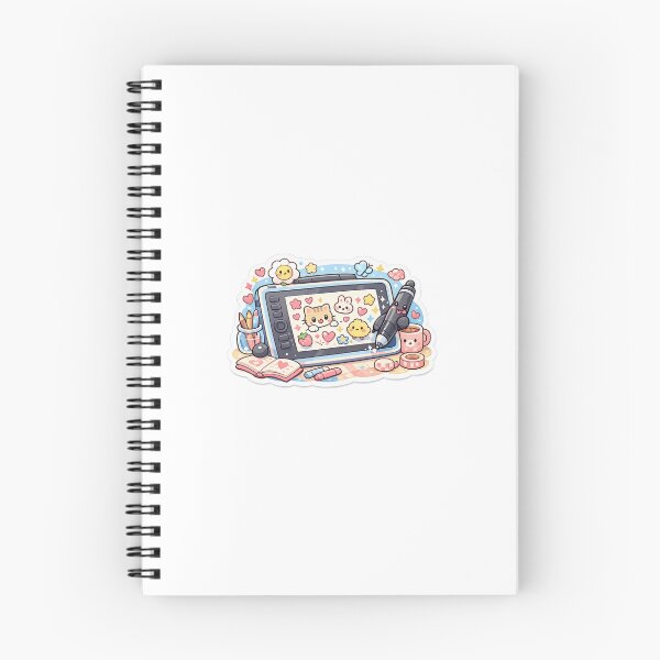 Artikelvorschau, Digitale Künstler-Sticker, Kawaii-Zeichentablett-Ästhetik für Illustratoren und Designer entworfen und verkauft von CutePrintCorner.