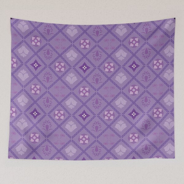 Item preview, Purple Seamless Floral Geometric Pattern with Diamond Tile Design designed and sold by ChaReePat.