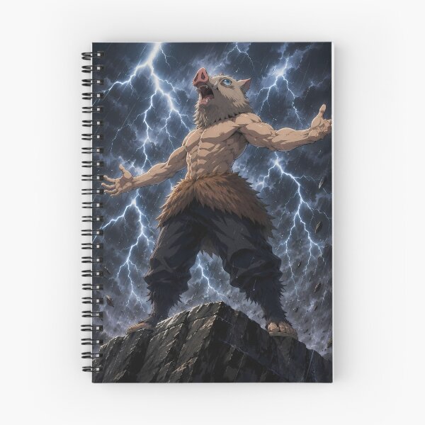 Item preview, Inosuke Hashibira Demon Slayer Thunderstorm Mountain Power Pose designed and sold by mildaclairmo.