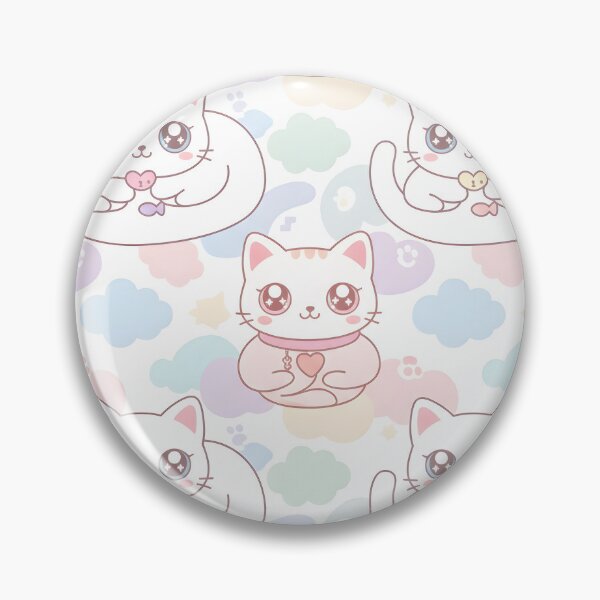 Item preview, Cute Kawaii Cats Meditation Pattern Throw Blanket designed and sold by FestivityFinds.