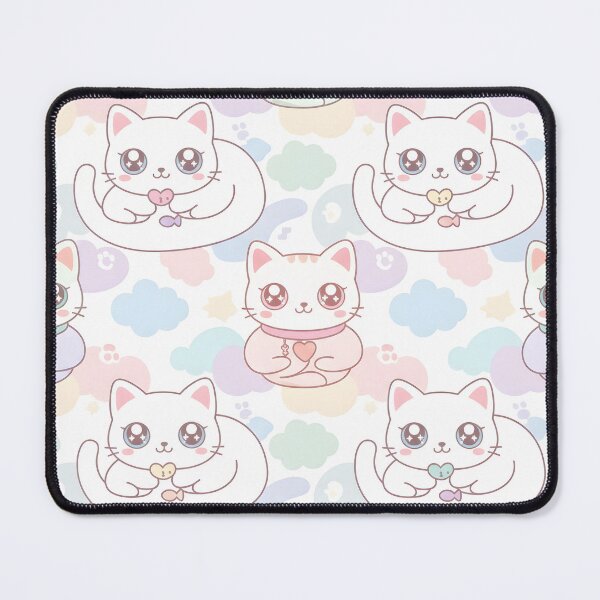 Item preview, Cute Kawaii Cats Meditation Pattern Throw Blanket designed and sold by FestivityFinds.