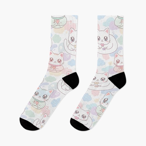 Item preview, Cute Kawaii Cats Meditation Pattern Throw Blanket designed and sold by FestivityFinds.