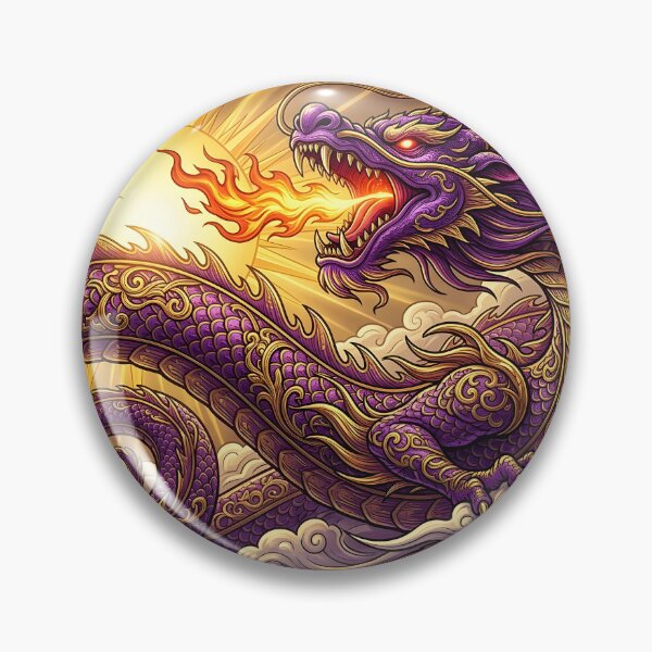 Artikelvorschau, Kaiserlicher Purpurdrache – Himmlische östliche Fantasy-Drachenkunst entworfen und verkauft von DragonSerpent Ink.