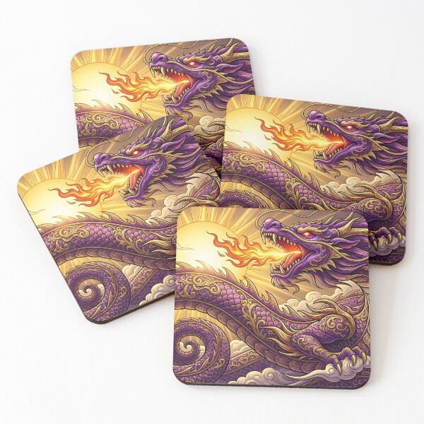 Artikelvorschau, Kaiserlicher Purpurdrache – Himmlische östliche Fantasy-Drachenkunst entworfen und verkauft von DragonSerpent Ink.