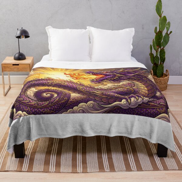 Item preview, Imperial Purple Dragon – Celestial Eastern Fantasy Dragon Art designed and sold by DragonSerpent Ink.
