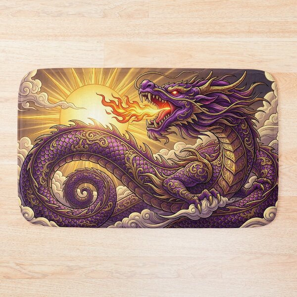 Item preview, Imperial Purple Dragon – Celestial Eastern Fantasy Dragon Art designed and sold by DragonSerpent Ink.