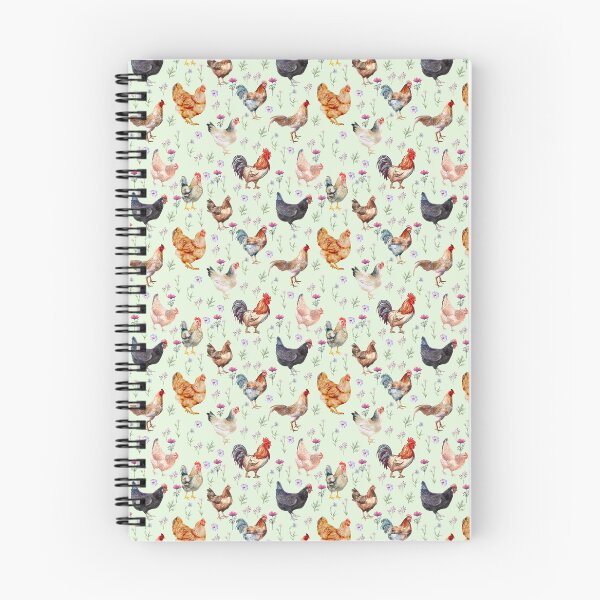 Item preview, Chicken Watercolor Pattern | Farmhouse Chickens & Roosters | Cottagecore Floral | Vintage Phone Case, Mug, Notebook, Tote Bag designed and sold by PaperyAndInk.