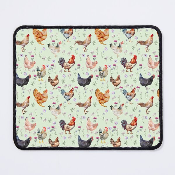 Item preview, Chicken Watercolor Pattern | Farmhouse Chickens & Roosters | Cottagecore Floral | Vintage Phone Case, Mug, Notebook, Tote Bag designed and sold by PaperyAndInk.