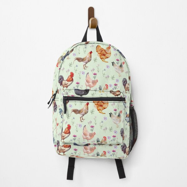 Item preview, Chicken Watercolor Pattern | Farmhouse Chickens & Roosters | Cottagecore Floral | Vintage Phone Case, Mug, Notebook, Tote Bag designed and sold by PaperyAndInk.