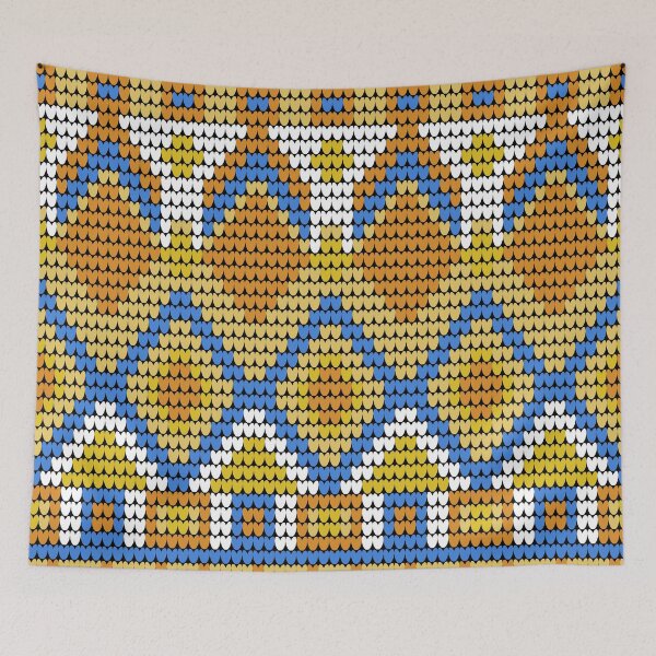 Item preview, Retro Geometric Fair Isle Knit Sweater Pattern designed and sold by Aumpuk.