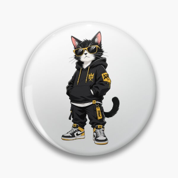 Item preview, Cool Streetwear Black Cat - Hip Hop Sneakerhead Tuxedo Cat Graphic designed and sold by GenZFashion000.