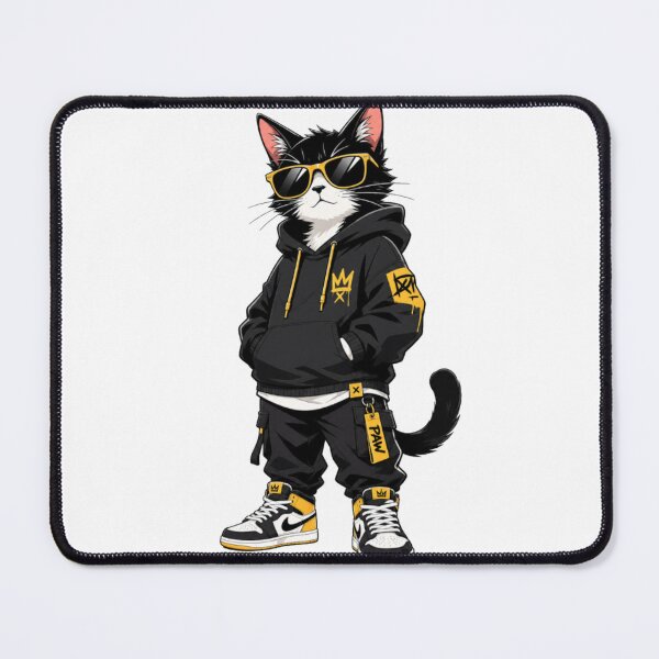 Item preview, Cool Streetwear Black Cat - Hip Hop Sneakerhead Tuxedo Cat Graphic designed and sold by GenZFashion000.
