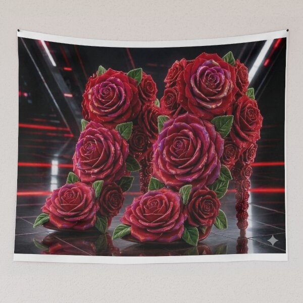 Item preview, Red Rosed High Heels: A Romantic Floral Fantasy  designed and sold by Trans4med.